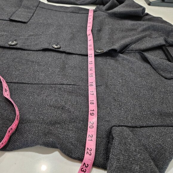 Trixi Schober Longline Cashmere Blazer Jacket Size 12 Dark Gray Germany Luxury - Picture 10 of 10